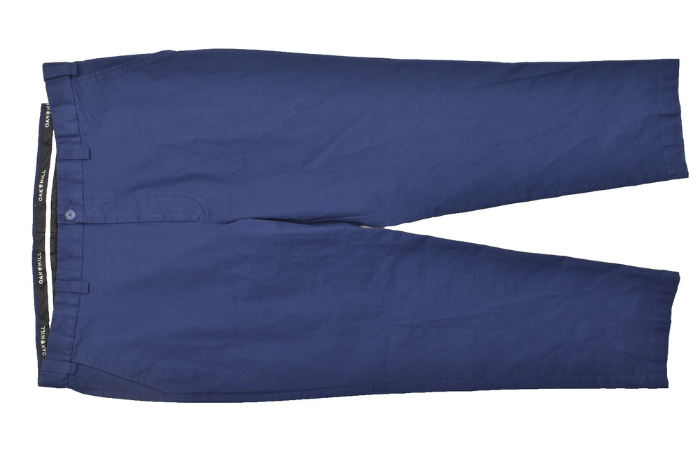Oak Hill Men's Stretch Straight Fit Pants Navy Blue 44/32 Cotton NWT Big & Tall